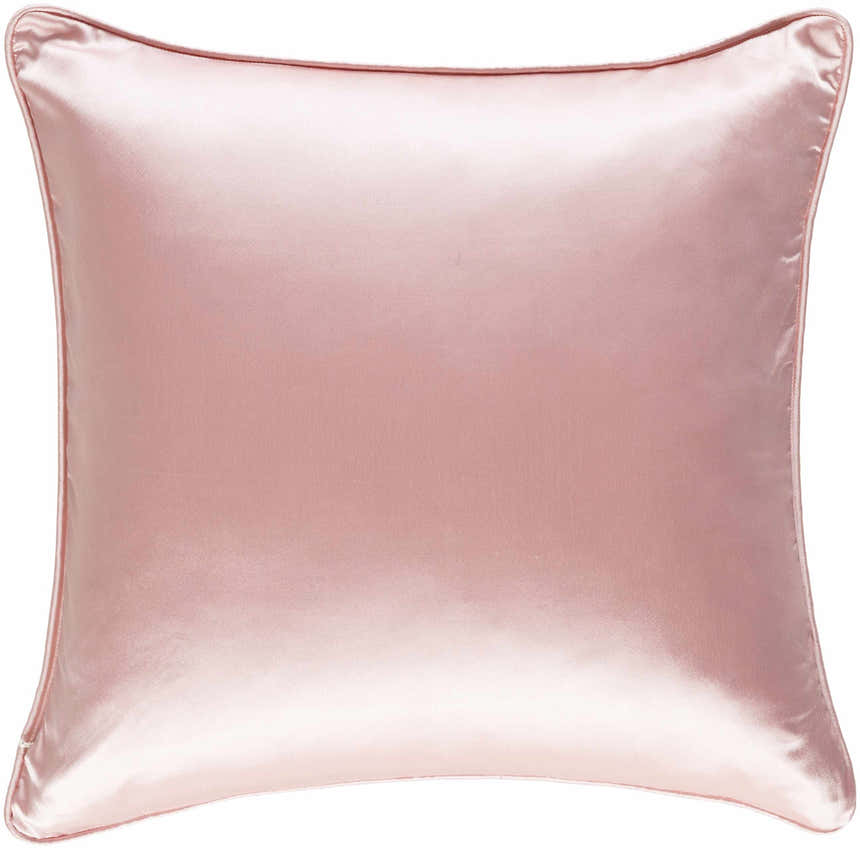 Langho Blush Satin Throw Pillow - Clearance