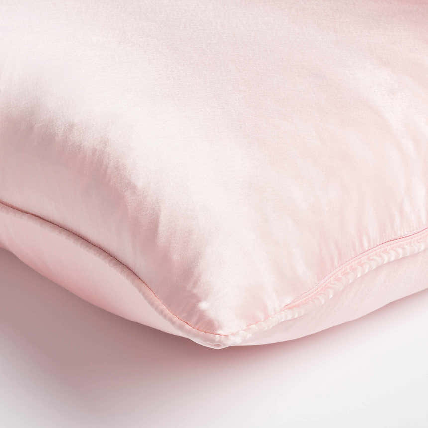 Langho Blush Satin Throw Pillow - Clearance