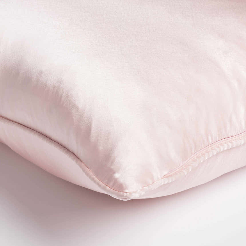 Langho Blush Satin Throw Pillow - Clearance