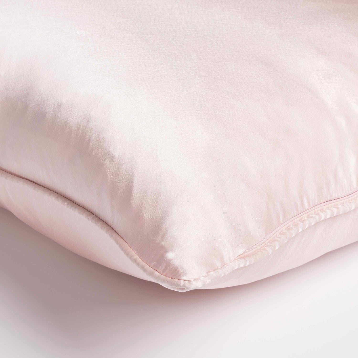 Langho Blush Satin Throw Pillow - Clearance