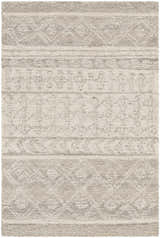 Close-up of the hand-tufted Lone Beige Tufted Maroc Wool Rug featuring a textured geometric Moroccan-inspired pattern. Design-Rectangle-23