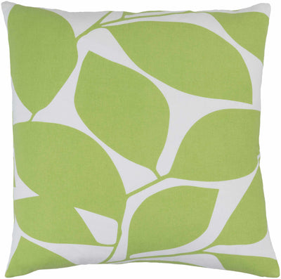 Lochloosa Green Leaf Pattern Throw Pillow