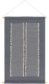 Lopez Navy Cotton Striped Wall Hanging