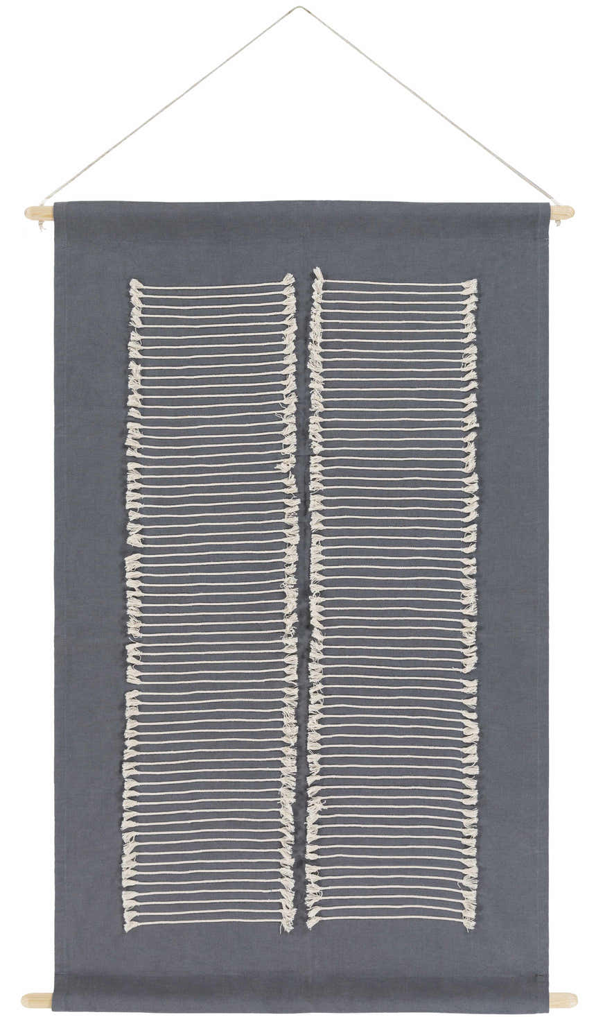 Lopez Navy Cotton Striped Wall Hanging