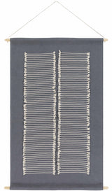 Lopez Navy Cotton Striped Wall Hanging