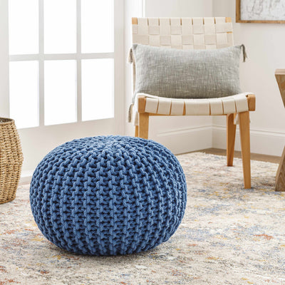 Eisenberg Woven Gray Pouf