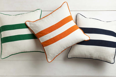 Robertson Green White Striped Accent Pillow - Clearance