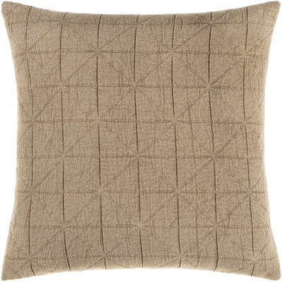 Lisa Beige Square Throw Pillow