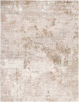 Close-up of the Lumbia Distressed Embossed Area Rug, showcasing its beige, cream, and tan abstract pattern and subtle texture. Design-Rectangle-810