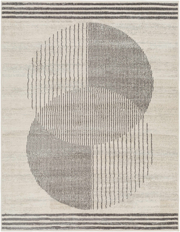 Zeke Geometric White&Gray Rug