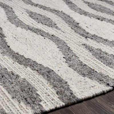 Lavalwaves Hand Woven Flatweave Wool Carpet - Clearance