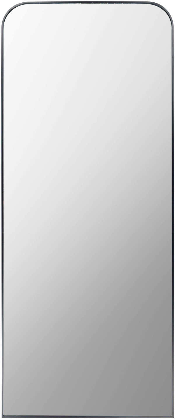Lavezzola Black Frame Rounded Corners Mirror