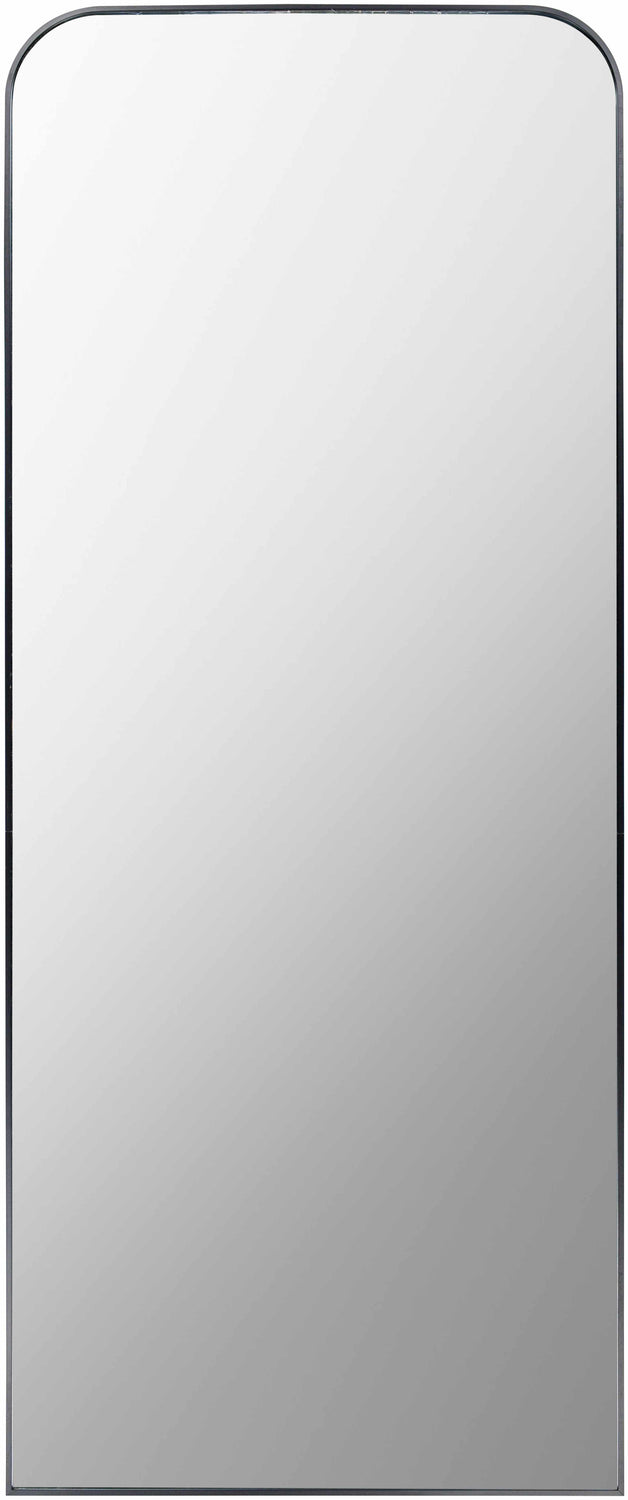 Lavezzola Black Frame Rounded Corners Mirror