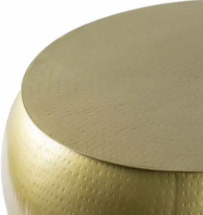 Lyncourt Golden Textured Round Coffee Table