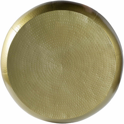 Lyncourt Golden Textured Round Coffee Table