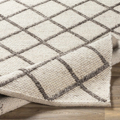 Syosset Cream/Brown Trellis Wool&Viscose Rug - Clearance