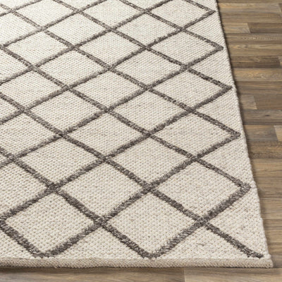 Syosset Cream/Brown Trellis Wool&Viscose Rug - Clearance