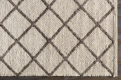 Syosset Cream/Brown Trellis Wool&Viscose Rug - Clearance