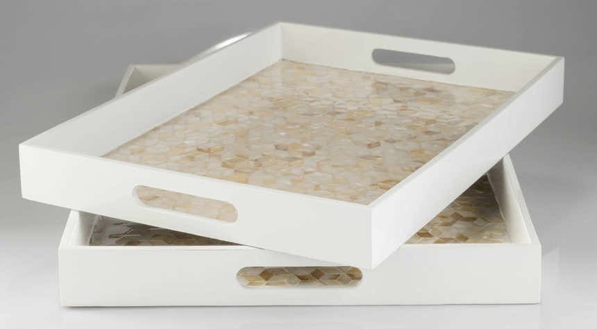 Leirfjord White Decorative Tray