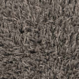 Close-up of the charcoal Morris Area Rug showing its hand woven texture and polyester material. Swatch