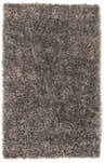 Close-up of the hand woven Morris Area Rug - Clearance. Charcoal color, 100% Polyester with a shag texture. Design-Rectangle-58