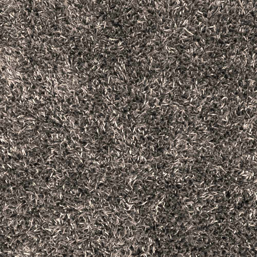Close-up of the charcoal Morris Area Rug. Hand-woven, contemporary style with a textured, high-pile design. Swatch