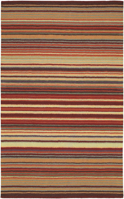 Coburn 5x8 Colorful Striped Wool Rug - Clearance