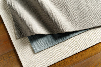 Brockton Solid Wool Area Light Gray Rug