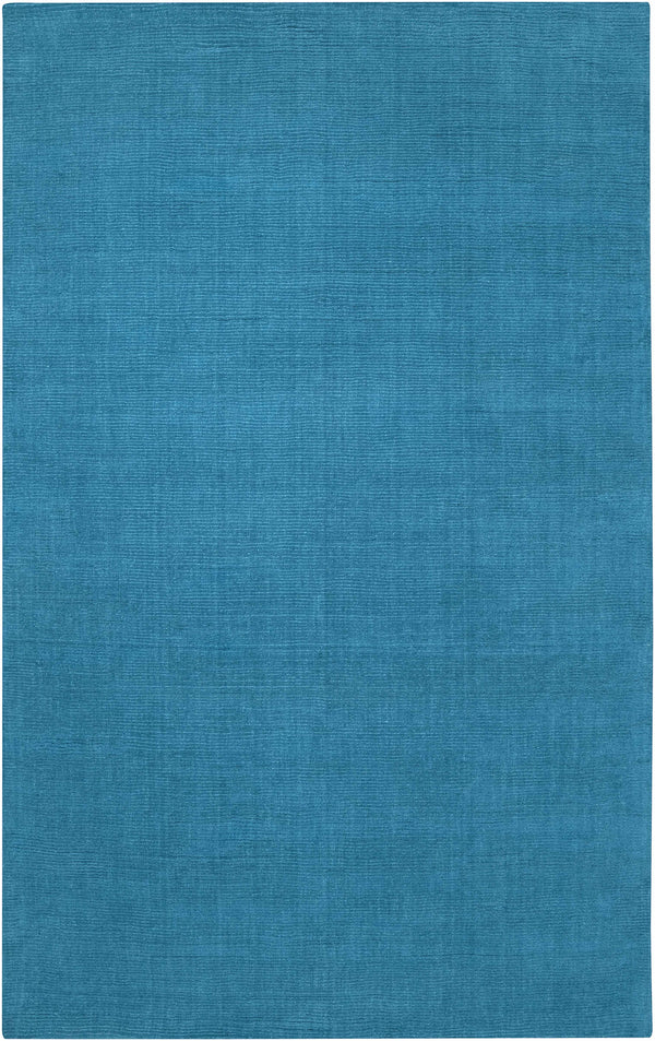 Solid Aqua Wool Carpet - Clearance