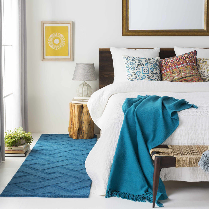 Chiconcuac Aqua Throw Blanket