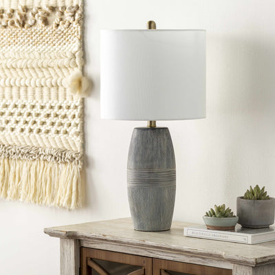 Mabayo Ribbed White Ceramic Table Lamp