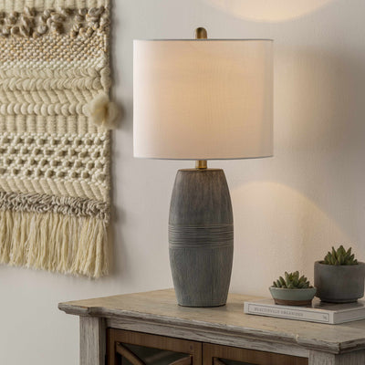 Mabayo Ribbed White Ceramic Table Lamp