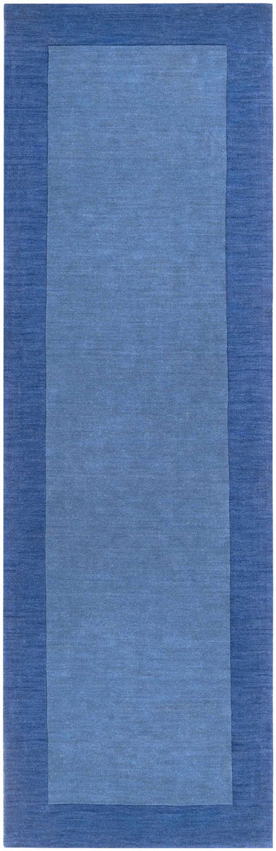 Macedon Blue Bordered Wool Rug