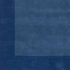 Macedon Blue Bordered Wool Rug