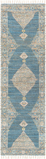 Macon Blue Medallion Jute Rug - Clearance
