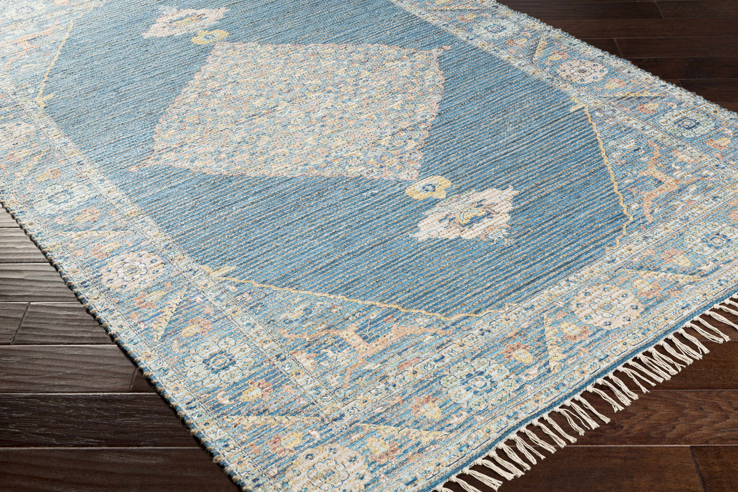 Macon Blue Medallion Jute Rug - Clearance