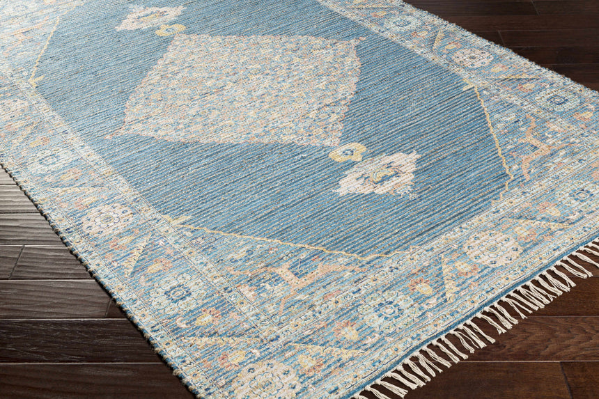 Macon Blue Medallion Jute Rug - Clearance