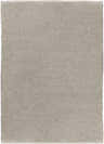 Close-up of the hand-woven Maddox Clearance Rug. Light gray and slate polypropylene rug with a subtle textured pattern. Design-Rectangle-576