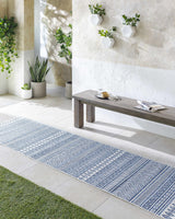 Madras Light Blue Green All Over Performance Area Rug