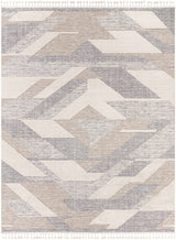 Magazine Geometric High/Low Pile Rug with Tassels - Clearance