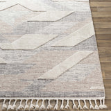 Magazine Geometric High/Low Pile Rug with Tassels - Clearance