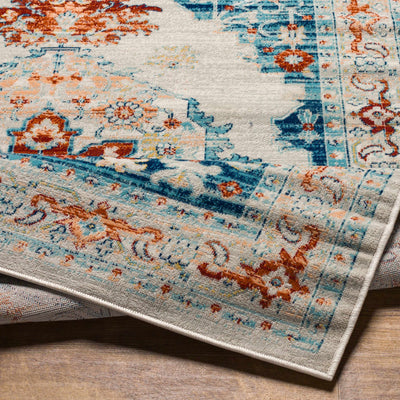 Agos Blue & Orange Area Carpet - Clearance