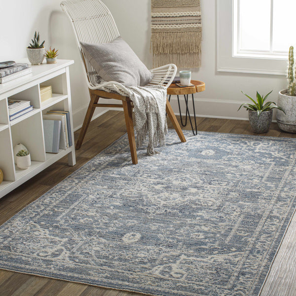 Buguey Blue Area Rug - Clearance