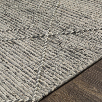 Gray Malilipot Wool Blend Braided Tassel Area Rug - Clearance