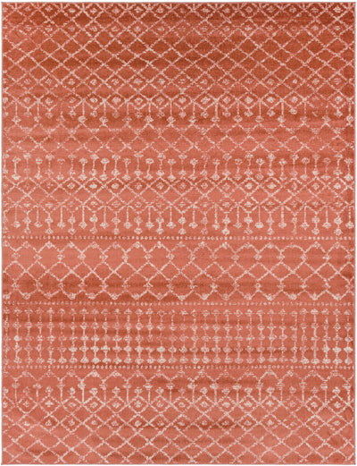 Vicksburg Coral Red All Over Pattern Rug