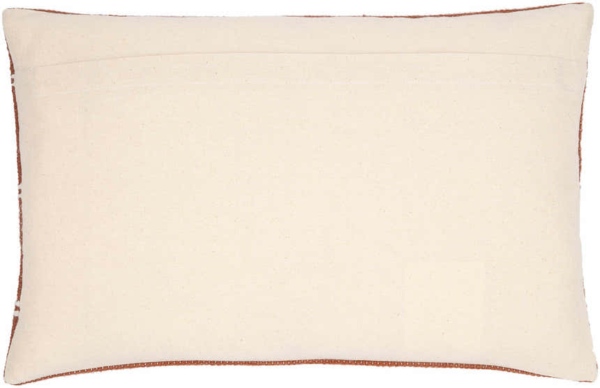 Ruvani Terracotta Geometric Global Bohemian Cotton Accent Pillow