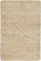 Close-up of the Manchester Clearance Jute Rug, showcasing its diamond pattern and natural beige, brown, and ivory tones. Design-Rectangle-23