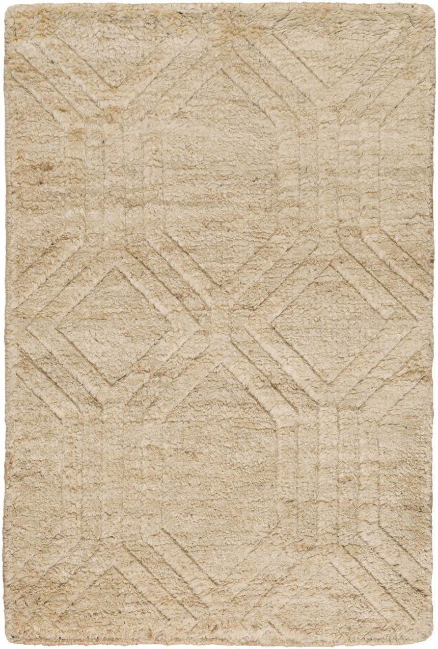 Close-up of the Manchester Clearance Jute Rug, showcasing its diamond pattern and natural beige, brown, and ivory tones. Design-Rectangle-23