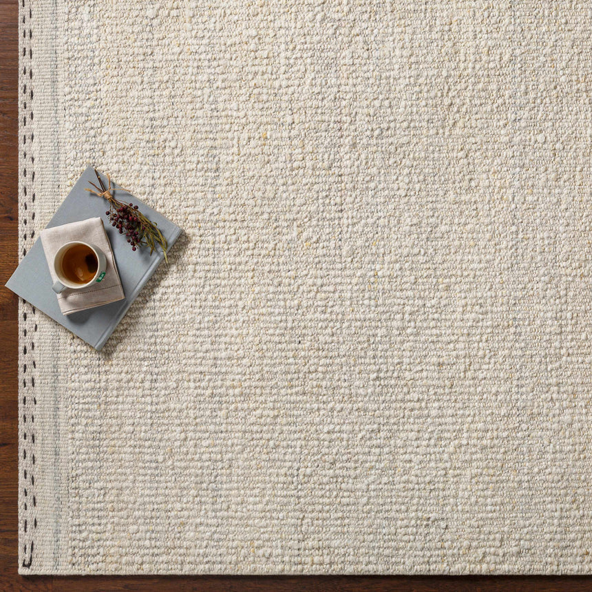 Yaniklar Cream Flat Woven Wool Rug