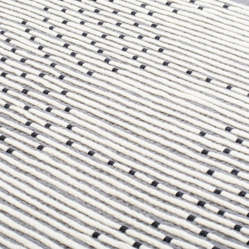Mansura Gray and White Patterned Wall Hanging